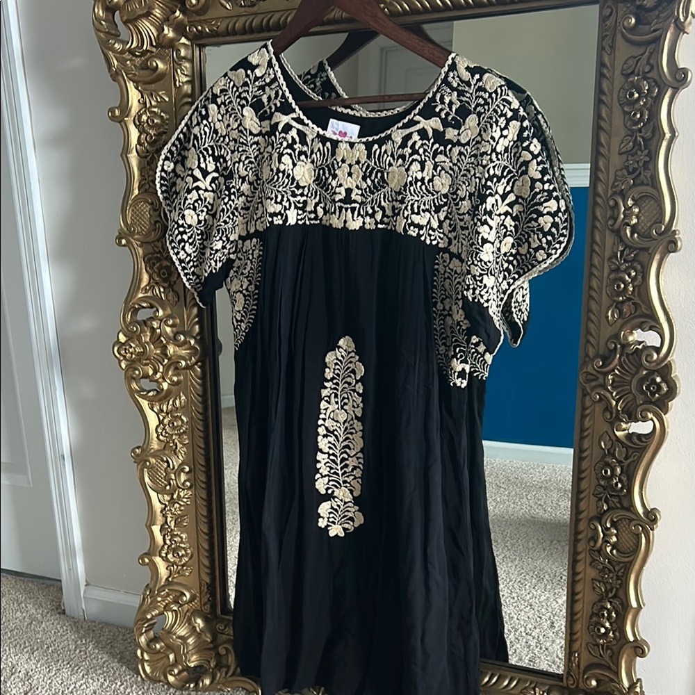 Elegant Black and Cream Kids Dress